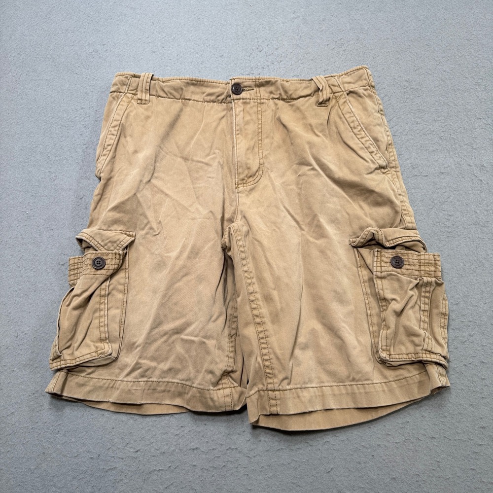 Vintage Aeropostale Cargo Shorts Men's 36 Brown Relaxed Hiking Utility Outdoor